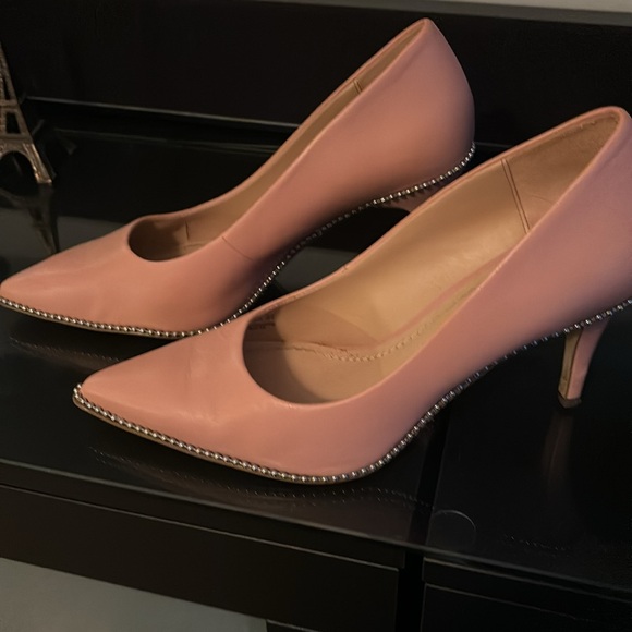 Authentic Coach shoes. Pink Leather with silver dot detail. Size 8.5 - Picture 3 of 3
